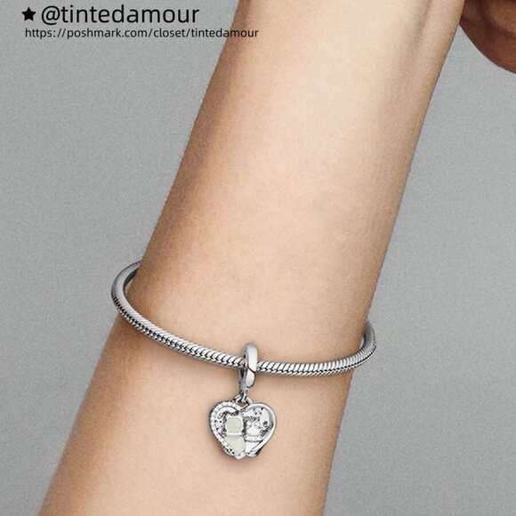 Pandora Cats & Hearts Dangle Charm - Picture 2 of 2